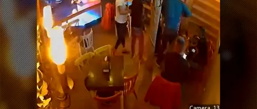 VIDEO | O bătaie într-un bar din Balș a fost surprinsă pe camerele de supraveghere. Au urmat apoi focuri de armă