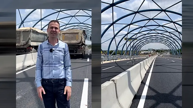 Podul spre Autostrada Soarelui mai are nevoie doar de plante și e gata, anunță Robert Negoiță. Cum au decurs testele de rezistentă