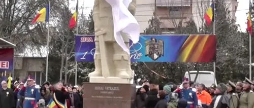 O statuie a lui Mihai Viteazul a fost inaugurată în Slobozia. Seamănă mai degrabă cu Moș Crăciun
