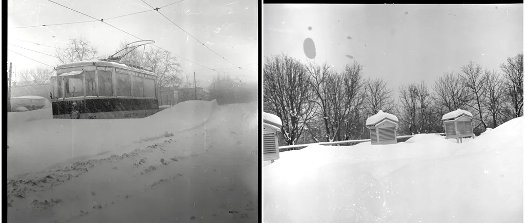 „MARELE VISCOL” din 1954, anul cu cea mai grea iarnă din istorie. Cum au supraviețuit românii ninsorilor abundente/Nămeți de 5 metri! (GALERIE FOTO)