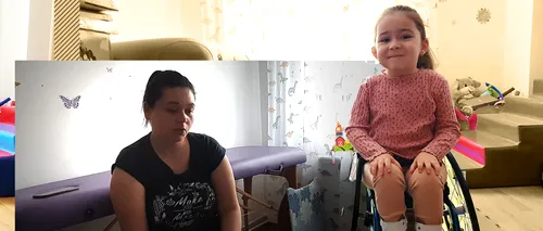 VIDEO | Copilărie în scaun cu rotile. Irina se luptă, la doar 4 ani, cu boala care îi ”topește” mușchii