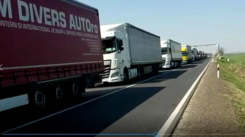 Zeci de camioane cu destinația Rusia blocate în nordul Franței
