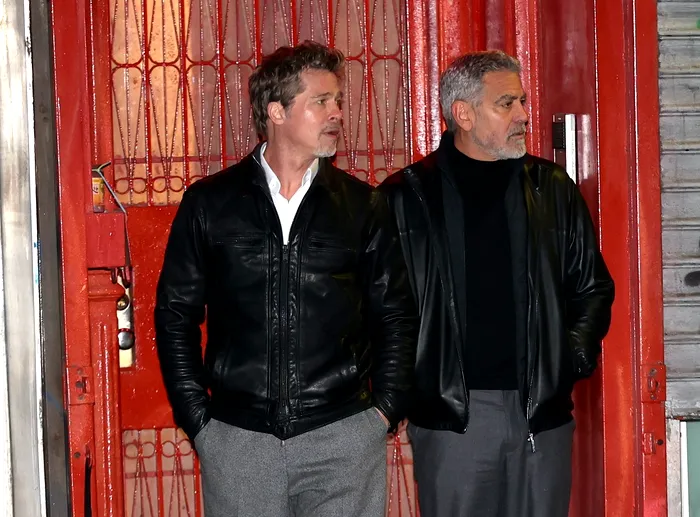 george clooney, brad pitt, film, wolfs