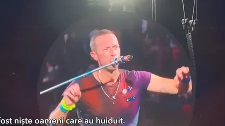 Chris Martin a invitat pe scenă trei tineri, printre care și un supraviețuitor COLECTIV. Solistul Coldplay a cântat manele alături de Babasha
