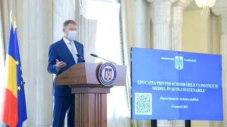 VIDEO | Raportul „Educația privind schimbările climatice și mediul în școli sustenabile”, lansat marți de Administrația Prezidențială. Ce își propune Klaus Iohannis - DOCUMENT