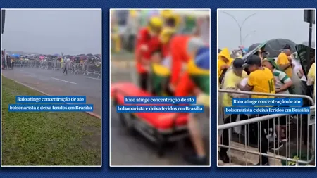 89 de persoane rănite de un fulger care a lovit o manifestaţie pro-Bolsonaro, în Brazilia