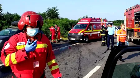 Accident grav în Giurgiu, soldat cu două decese și patru răniți