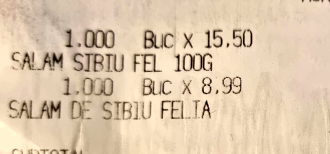 Nu este o eroare! Câți lei costă 1 kilogram de Salam de Sibiu în Carrefour / Sursa foto: Facebook