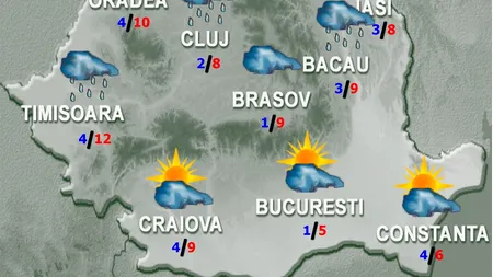 METEO | Cum va fi vremea luni, 10 februarie