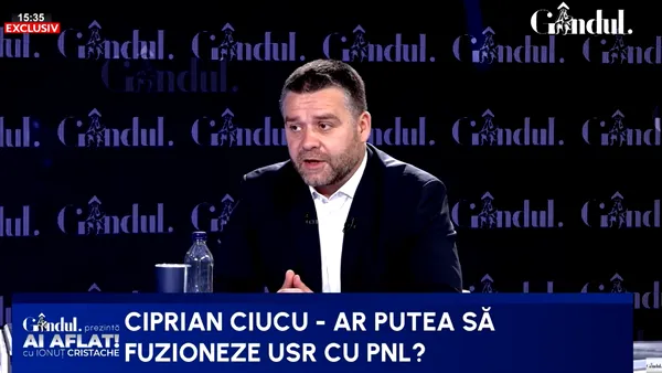 Ciprian Ciucu anunță o alianță electorală cu USR pentru 2028, primul test fiind alegerile locale: Una e să pleci de la 20%, alta e să pleci de la 35-40%/Trebuie să gândim pragmatic/Sunt alegeri într-un singur tur