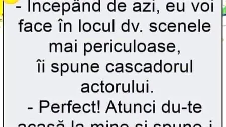 BANCUL ZILEI | Actorul și cascadorul
