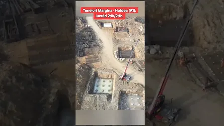LUCRĂRI în regim non-stop la tunelul Margina - Holdea (A1) / Sorin Grindeanu: 600 de muncitori și 300 de utilaje sunt mobilizate pe întregul șantier