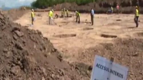 Muncitorii care lucrau la centura orașului Târgu Jiu, cercetați pentru distrugerea unor vestigii dacice
