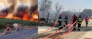 Incendiu DEVASTATOR în Maramureș. Trei localități înconjurate de flăcări. Mobilizare generală a pompierilor din Nord