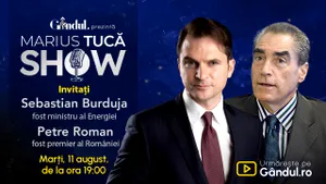 Marius Tucă Show începe marți, 11 august, de la ora 19.00, live pe Gândul. Invitat: Petre Roman, Sebastian Burduja