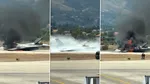 Un avion de vânătoare F-16 a luat foc pe aeroportul din Zakynthos, Grecia