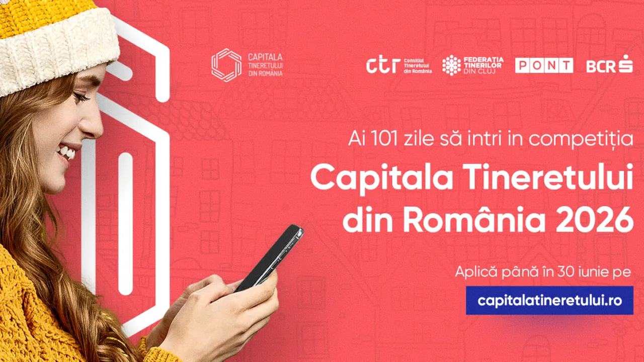 Înscrie-ți orașul pentru a deveni ”Capitala Tineretului din România” în 2026 până pe 30 iunie 2024!