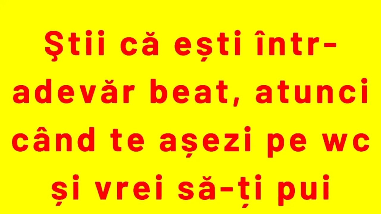 Bancul de duminică | Când ești beat cu adevărat