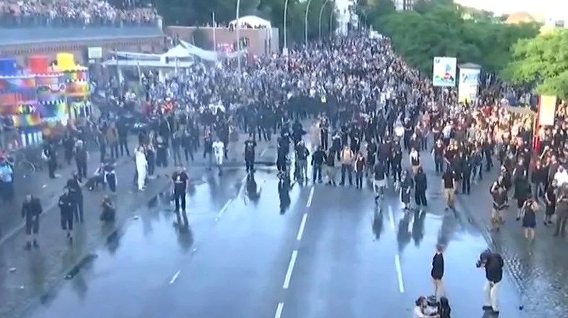 Proteste violente în orașul german Hamburg, înaintea summitului G20: 76 de răniți, mașini incendiate. UPDATE