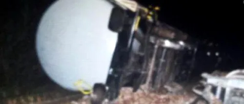 Un tren de marfă încărcat cu motorină a deraiat în județul Brașov
