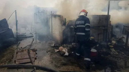 Incendiu violent la o gospodărie din Giurgiu. Mai multe animale au ars de vii