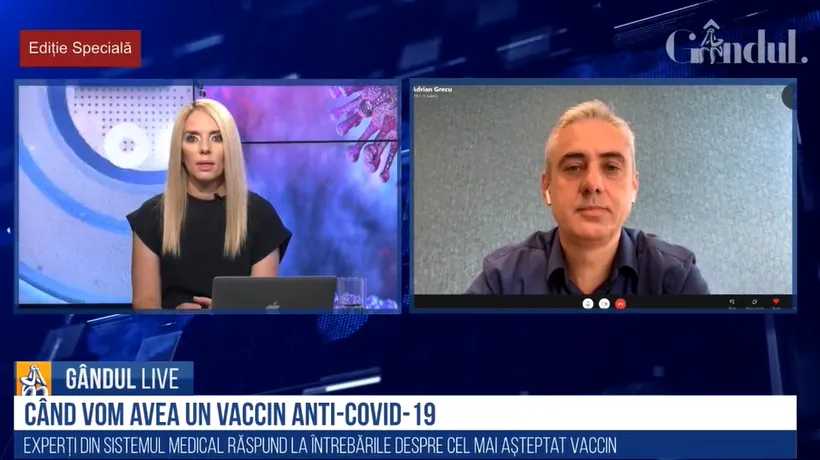 Ediție specială GÂNDUL LIVE. Adrian Grecu, CEO Mylan: Putem să punem la dispoziție dublul cantității de vaccin antigripal în acest an față de anul anterior