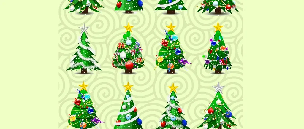 TEST de logică de Ajunul Crăciunului | Găsiți 2 brazi identici dintre cei 12 din imagine!