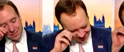 Ministrul britanic al Sănătății, cel mai slab actor din piesa Covid-19. A vrut să plângă la tv, dar l-a apucat râsul! (VIDEO viral)