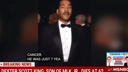 Dexter Scott King, fiul cel mic al lui MARTIN LUTHER King Jr., a murit la 62 de ani