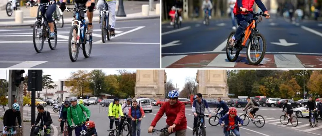 Bucureștenii au venit azi în număr mare pe bulevardul Kiseleff, la o nouă ediție BICICLEȘTI. Galerie foto