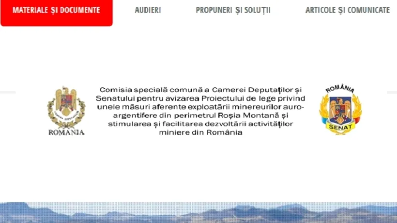 Surpriza site-ului OFICIAL creat de parlamentari pentru dezbaterea problemei Roșia Montană