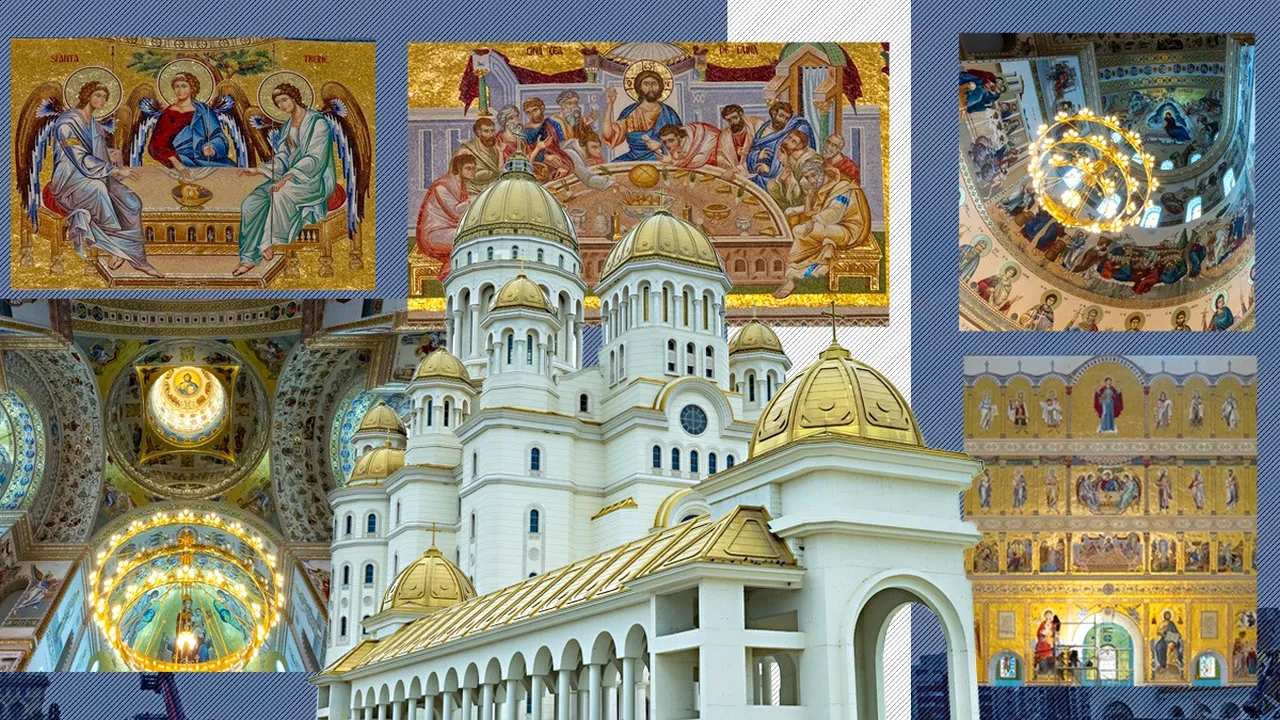 Noi imagini cu interiorul spectaculos al Catedralei Mântuirii Neamului. Pregătirile pentru sfințire, în linie dreaptă. Când îi vor putea trece pragul enoriașii