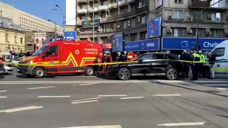 Accident teribil în Capitală. O femeie care se deplasa cu trotineta a fost lovită în plin de o mașină. Manevre de resuscitare