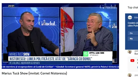 Poll Marius Tucă Show: „Credeți că vizita lui Jens Stoltenberg este un mesaj clar către Vladimir Putin că NATO își apără teritoriile?”