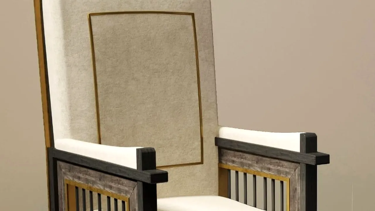 Tronul construit special pentru vizita Papei a fost finalizat. Acesta este construit din lemn, catifea și aur - FOTO