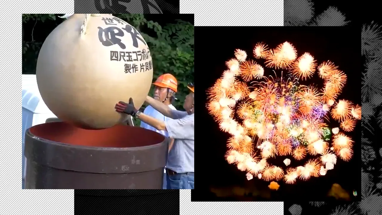 VIDEO | Record. Yonshakudama, mama artificiilor, a fost lansată cu succes în Japonia. Un singur proiectil a desenat o umbrelă cu diametrul de un km