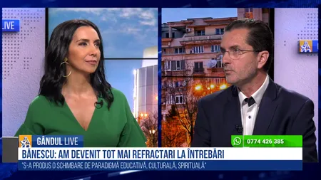 GÂNDUL LIVE. Vasile Bănescu, purtătorul de cuvânt al BOR: Trăim într-o lume a răsfățului, dar nu ne mai punem întrebările care contează cu adevărat / Credem că suntem în ordine morală, dar acesta este semnul că nu suntem