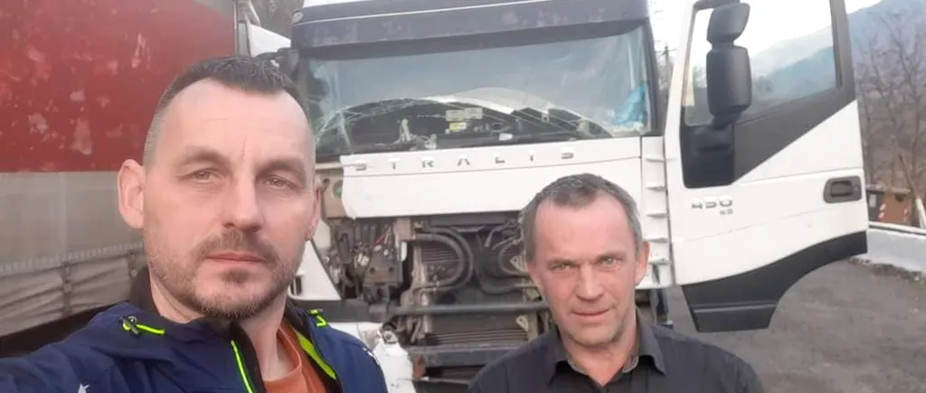 Abandonat într-o parcare de pe Valea Oltului! Un șofer de TIR ucrainean trăiește din mila colegilor, după ce patronul a refuzat să îl ajute pentru că a provocat un accident