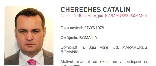 Cătălin Cherecheș, primarul din Baia Mare, dat în URMĂRIRE de Poliția Română