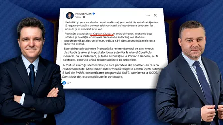 Prima reacție a lui Nicușor Dan după dezastrul din București. Îl felicită pe Ciucu, dar îi greșește numele. Cere respectarea referendumului