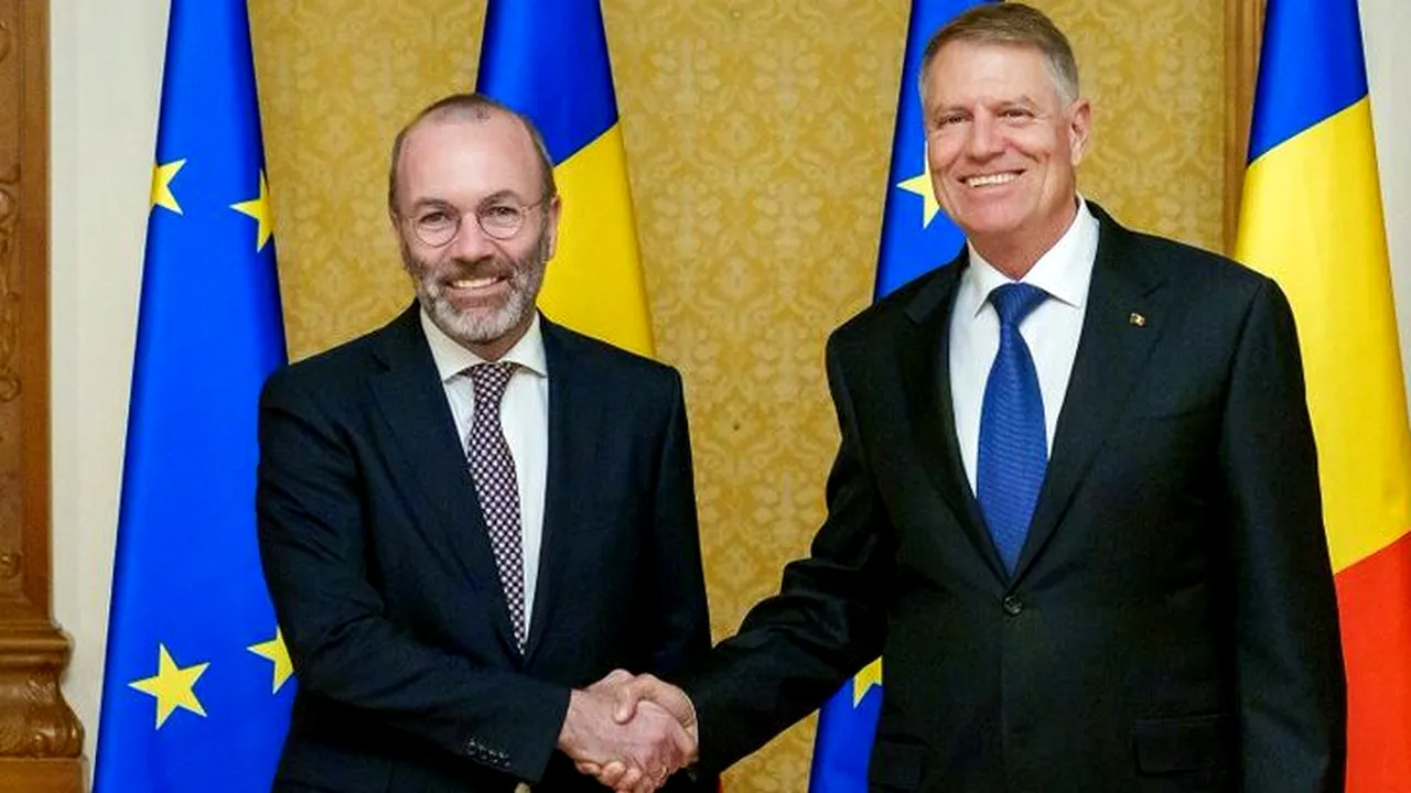 Întâlnire la vârf, Klaus Iohannis-Manfred Weber. Alegerile europene, prioritatea discuțiilor POPULARILOR la București
