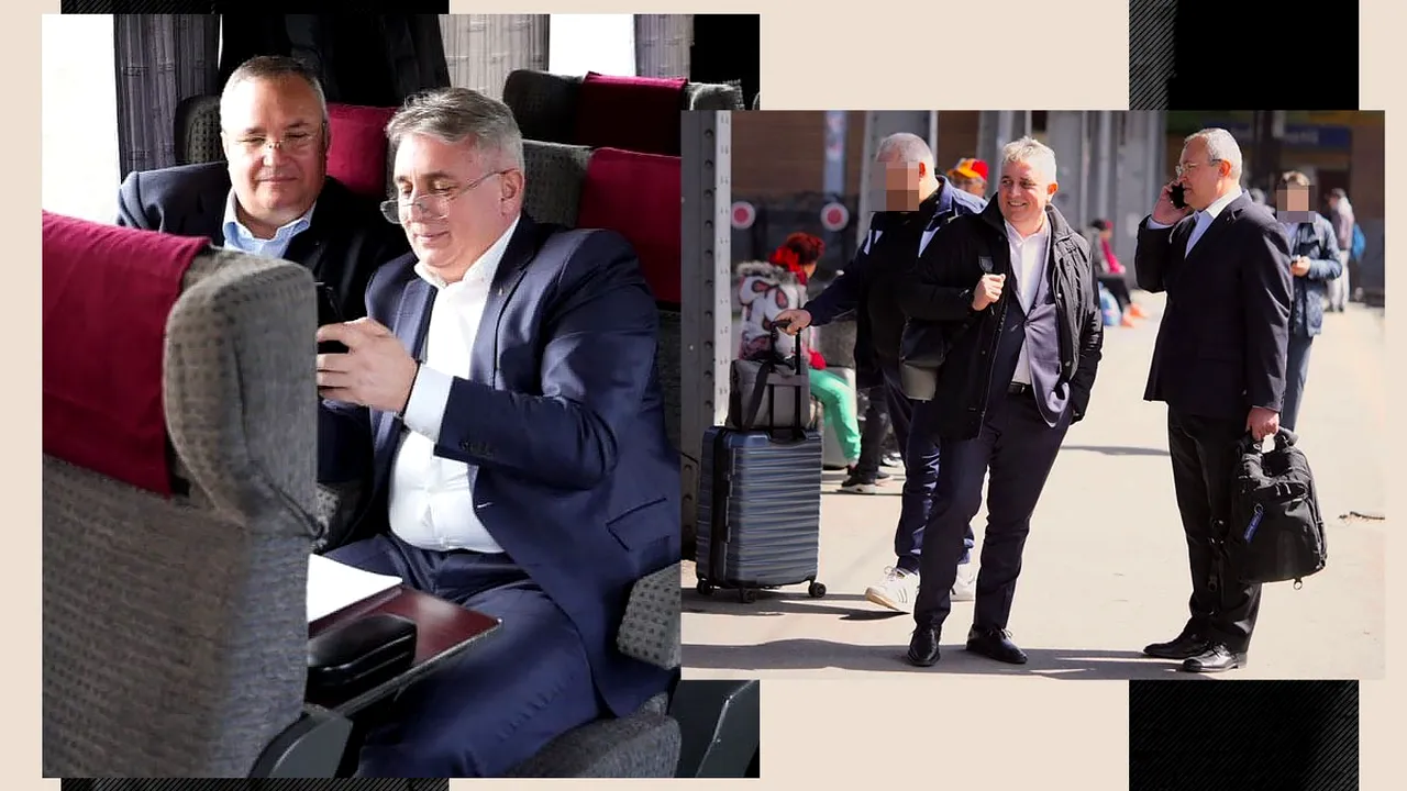 În campanie se merge cu trenul / Nicolae Ciucă și Lucian Bode călătoresc cu CFR până la Brașov