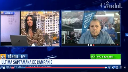 GÂNDUL LIVE. Ștefan Florescu, candidat PMP la primăria sector 6: „O campanie atipică, în care nu poți să îți prezinți programele. Avem 16 candidați în sector”