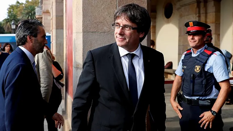 Carles Puigdemont și alți patru lideri catalani, care s-au predat poliției din Bruxelles, au fost ELIBERAȚI după 10 ore de audieri. UPDATE