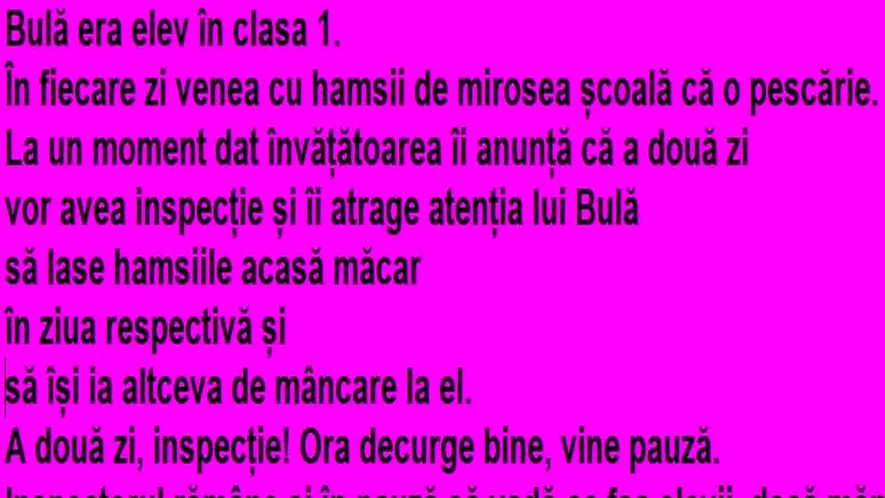BANC | Bulă vine cu hamsii la școală, apoi cu icre negre