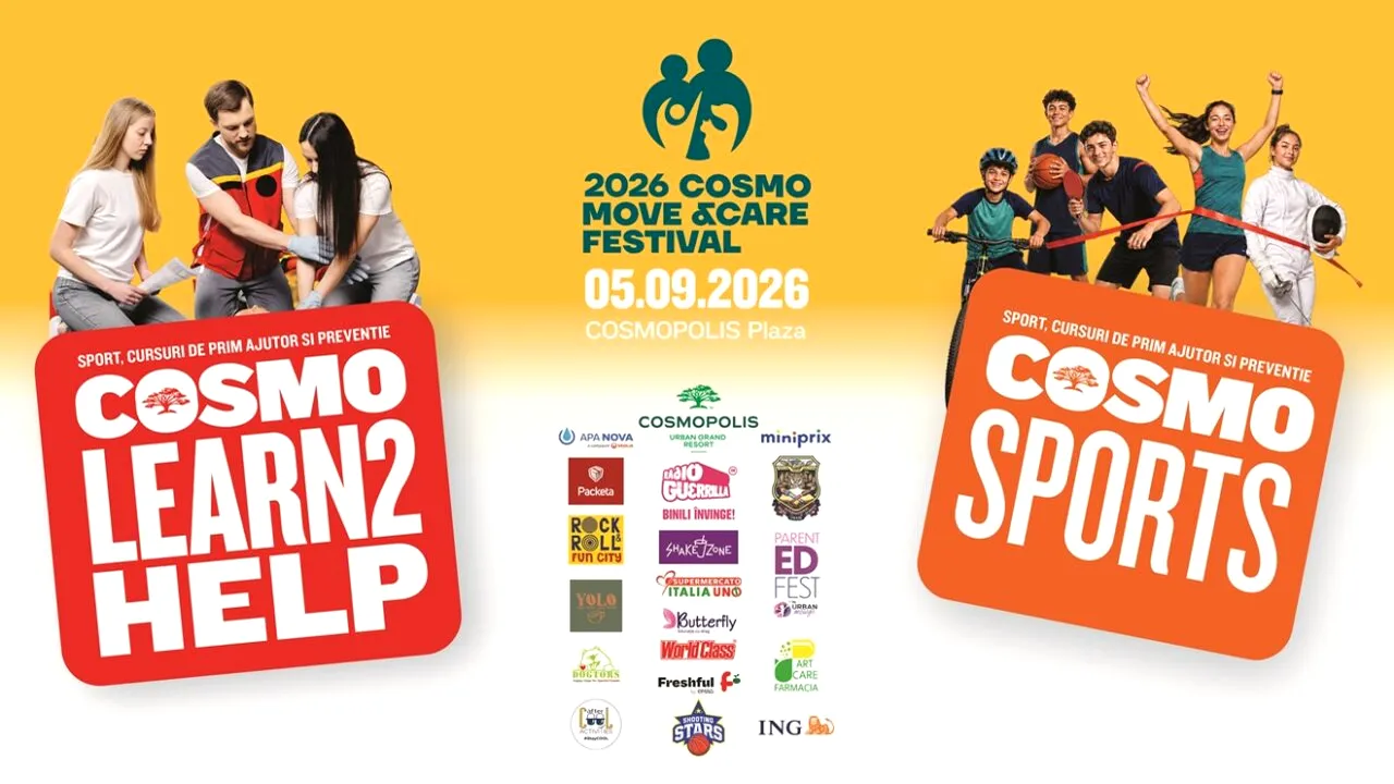 Festival gratuit în Cosmopolis pentru copii și familiile lor. Sport, cursuri de prim ajutor gratuite, distracție și expoziție a instituțiilor militare și protecție