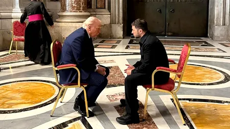 Zelenski și Donald Trump s-au ÎNTÂLNIT la funeraliile Papei Francisc. Primul dialog dintre cei doi lideri după discuția tensionată de la Casa Albă