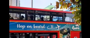 România, promovată în Marea Britanie: 250 de AUTOBUZE din Londra, Manchester, Birmingham și Liverpool poartă mesajul „Hop on board to România”