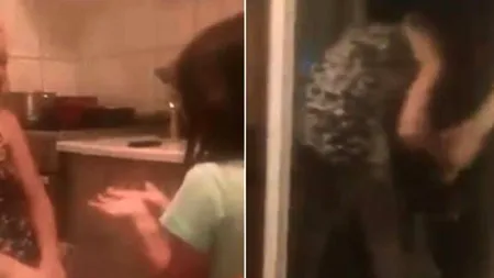 Femeie filmată când își bate fata de 5 ani cu o mătură: „Te-am zăpcăcit un pic cu mătura? Ți-am dat bine