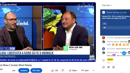 POLL Marius Tucă Show: „Alianța PSD-PNL ar trebui să continue și pentru cele patru rânduri de alegeri din 2024?”